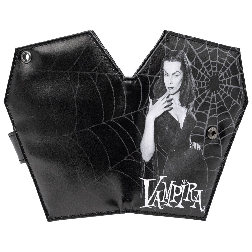 Vampira Cobweb Coffin Wallet - Kreepsville