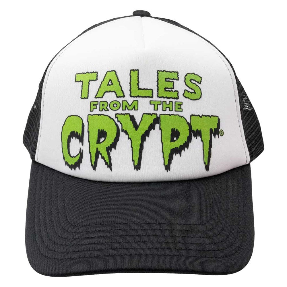 Tales From The Crypt Green Logo Blk Wht Trucker Hat - Kreepsville