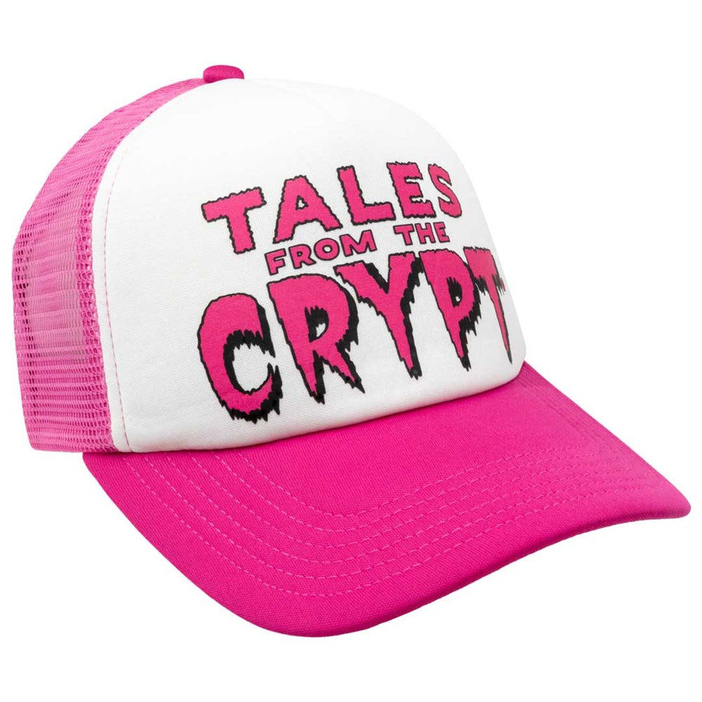 Tales From The Crypt Pink Logo Pink Trucker Hat - Kreepsville