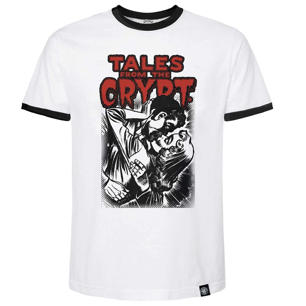 Tales From The Crypt Kiss Ringer Men's T-Shirt - Kreepsville
