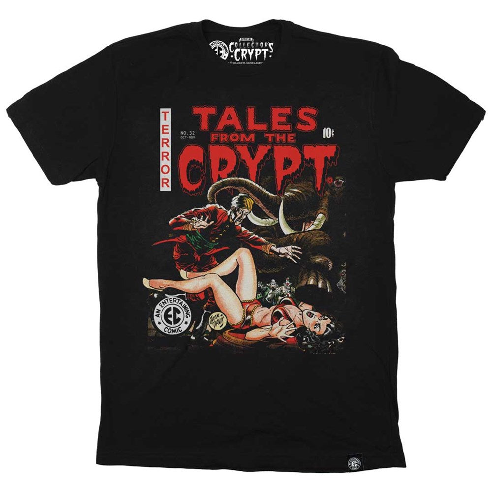 Tales From The Crypt Circus Elephant Black T-Shirt - Kreepsville