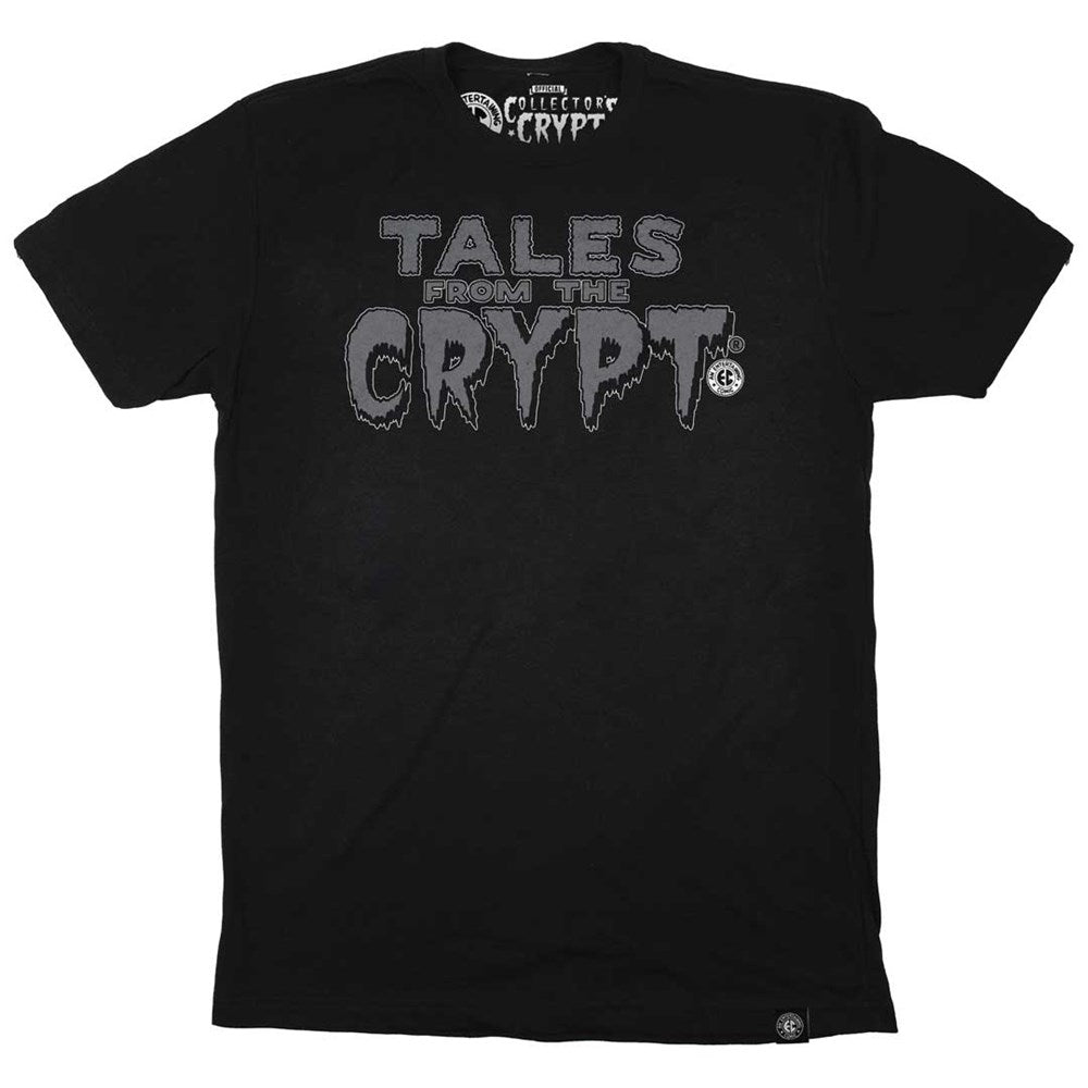 Tales From The Crypt Grey Logo Black T-shirt - Kreepsville