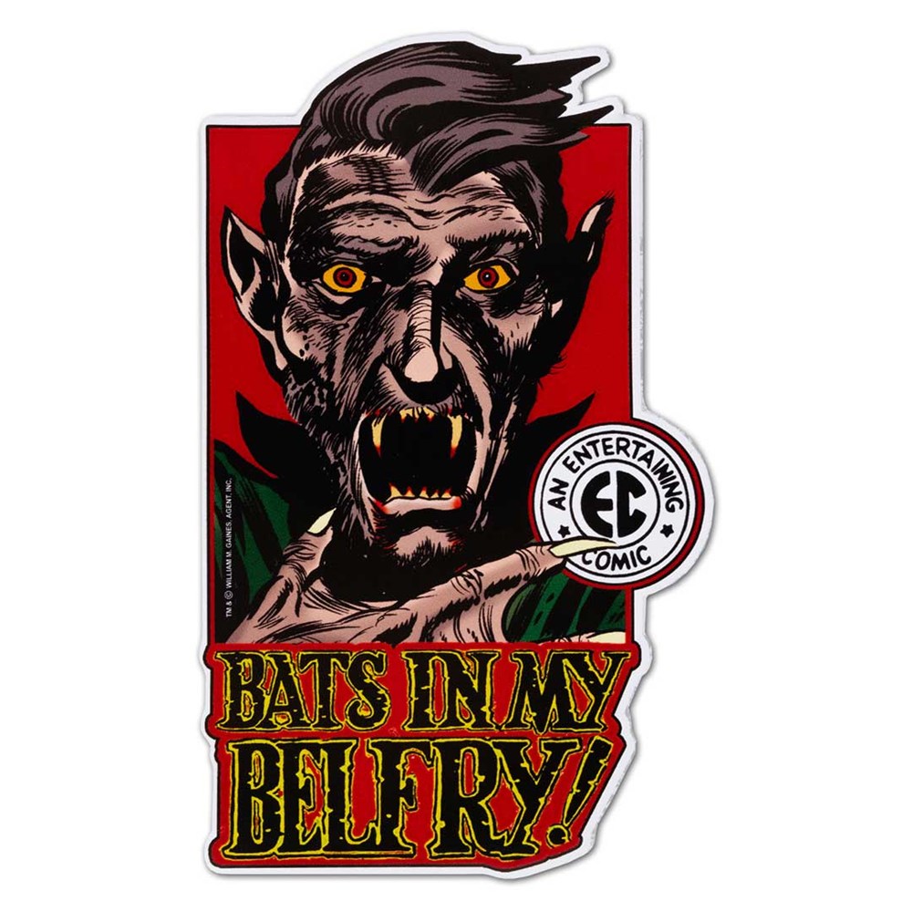 Tales From The Crypt Bats In My Belfry 3 Vampire Sticker - Kreepsville