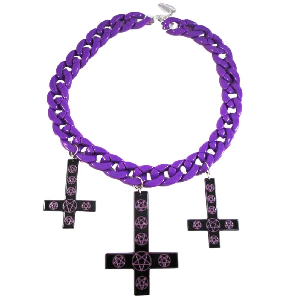 国内で当店のみ Devil666ish - Transparent pentagram choker Transparent pentagram choker – DEVILISH