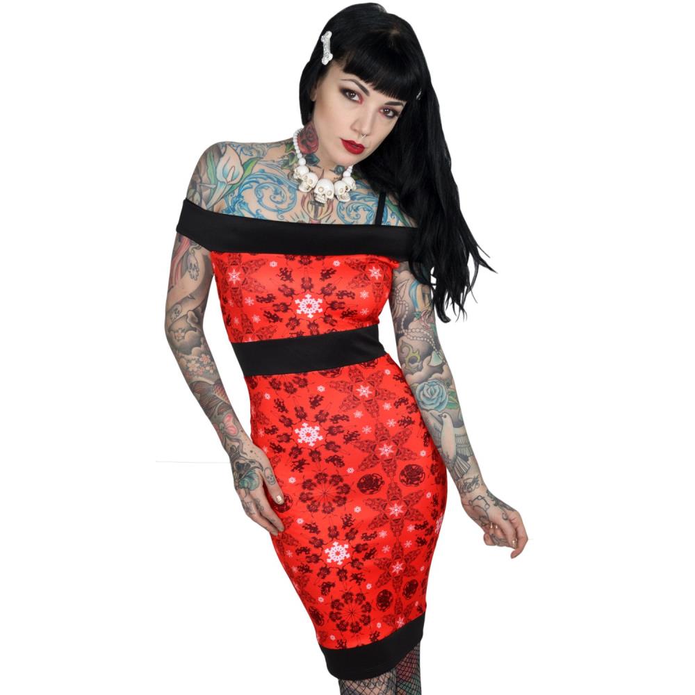 kreepsville 666 krampus xmas pencil dress
