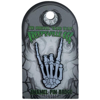 Thumbnail for Skeleton Devil Glow Enamel Pin Badge - Kreepsville