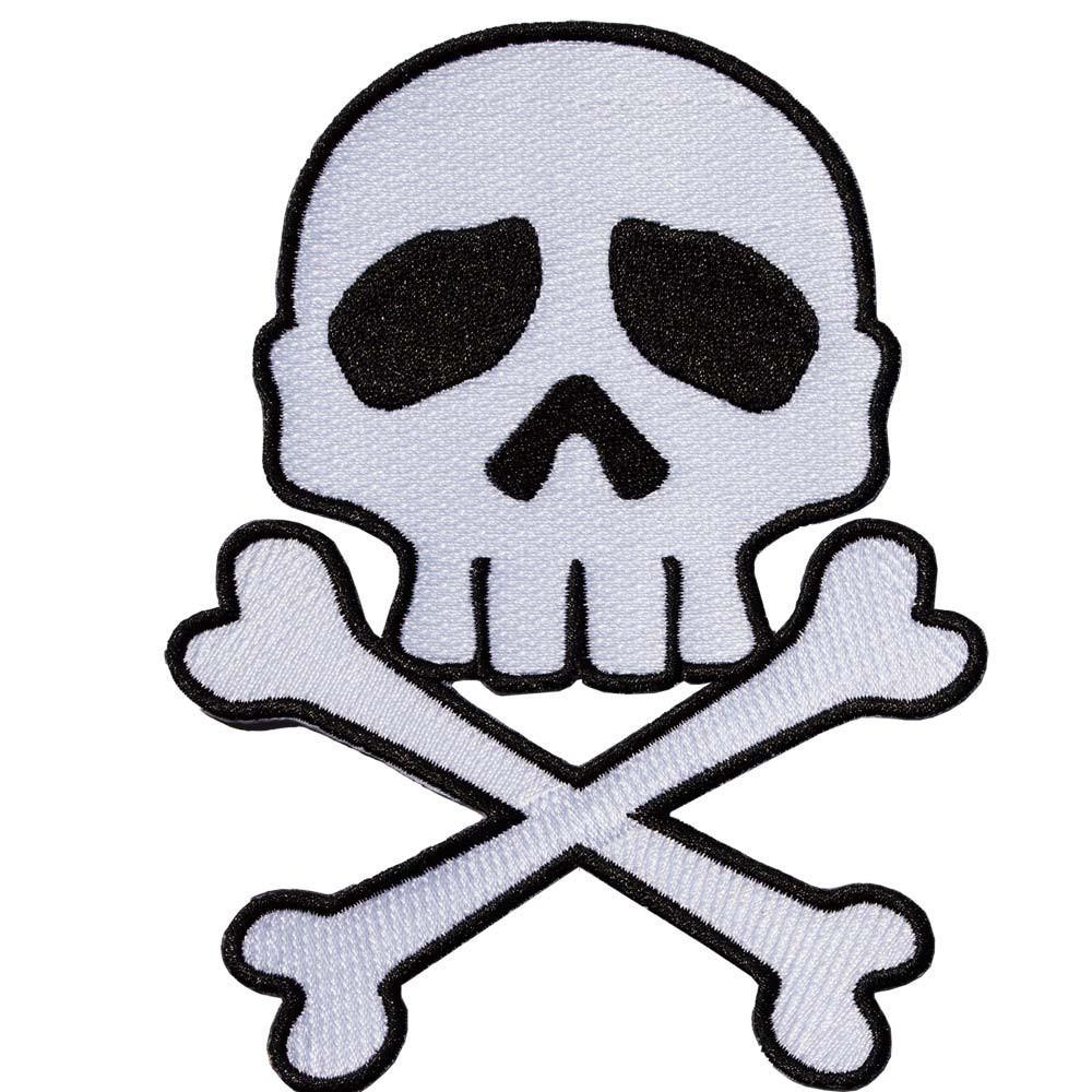 Skull Cross Bones White Patch - Kreepsville