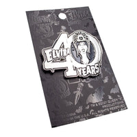 Thumbnail for Elvira 40 Years Logo Silver Enamel Pin - Kreepsville