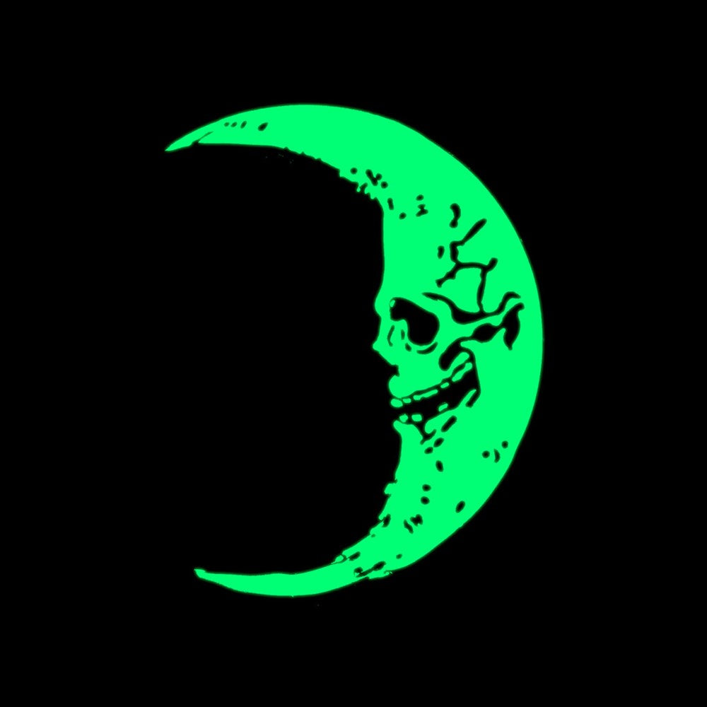 Skull Crescent Moon Glow Enamel Pin - Kreepsville
