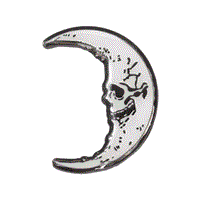 Thumbnail for Skull Crescent Moon Glow Enamel Pin - Kreepsville