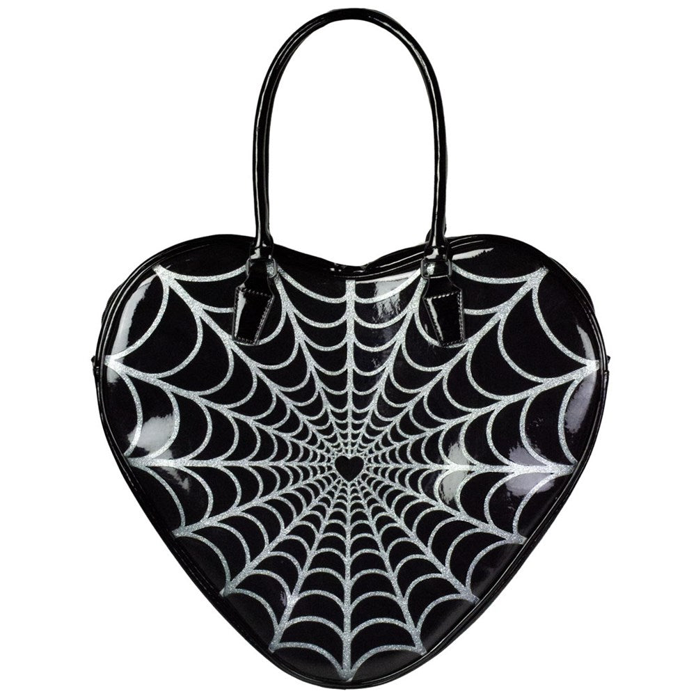 Spiderweb Sparkle Heart Bag - Kreepsville