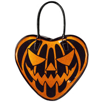 Thumbnail for Pumpkin Glitter Heart Bag - Kreepsville