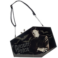 Thumbnail for Vincent Price Skull Kiss Lock Deluxe Coffin Handbag - Kreepsville