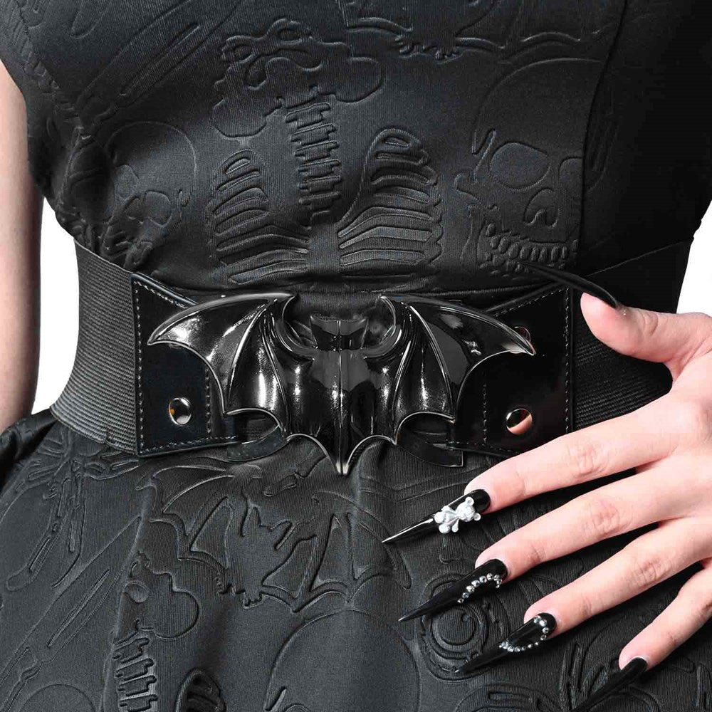 Elastic Waist Belt Bat Black - Kreepsville