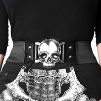 Thumbnail for Elastic Waist Belt Skull Black - Kreepsville