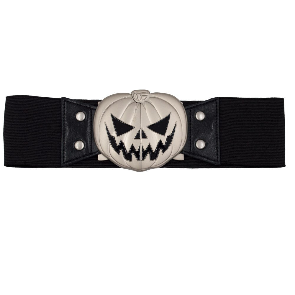 Elastic Waist Belt Trick Or Treat Pumpkin Black - Kreepsville