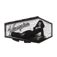 Thumbnail for Vampira Silver Glitter Coffin Compact - Kreepsville