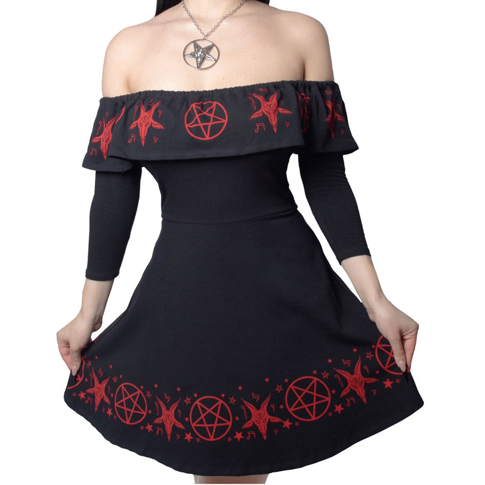 Kreepsville 666 | Ruffle Dress Satanic Circle XXLarge Kreepsville 666 | Ruffle Dress Satanic Circle XXLarge