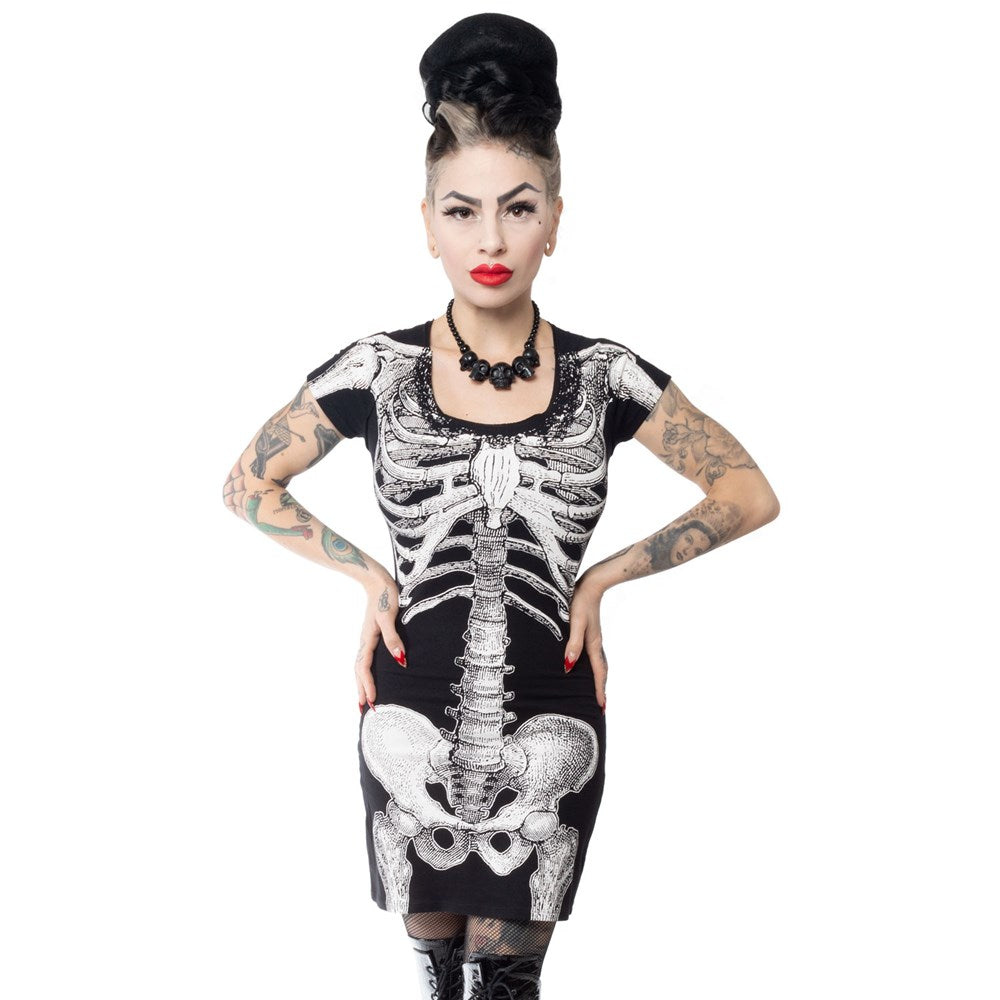 White Skeleton Tunic Dress - Kreepsville