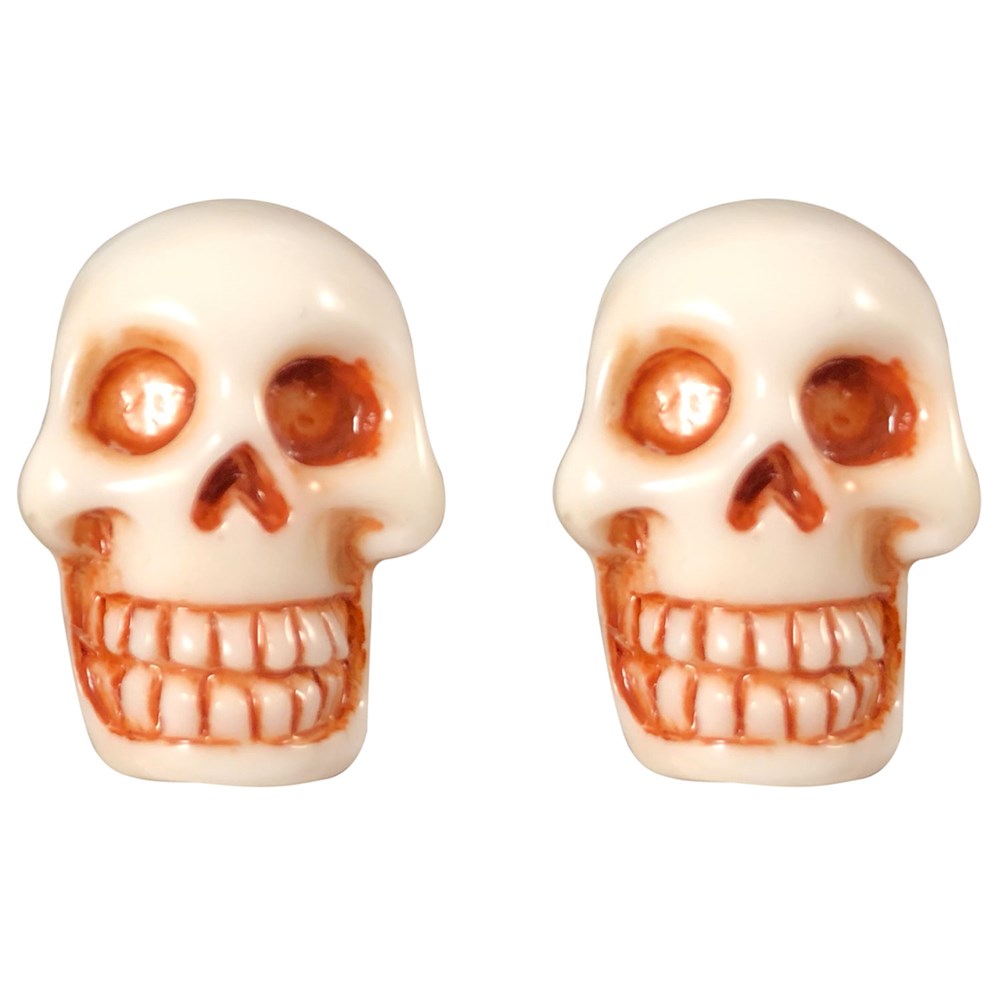 Skull Stud White Earring - Kreepsville
