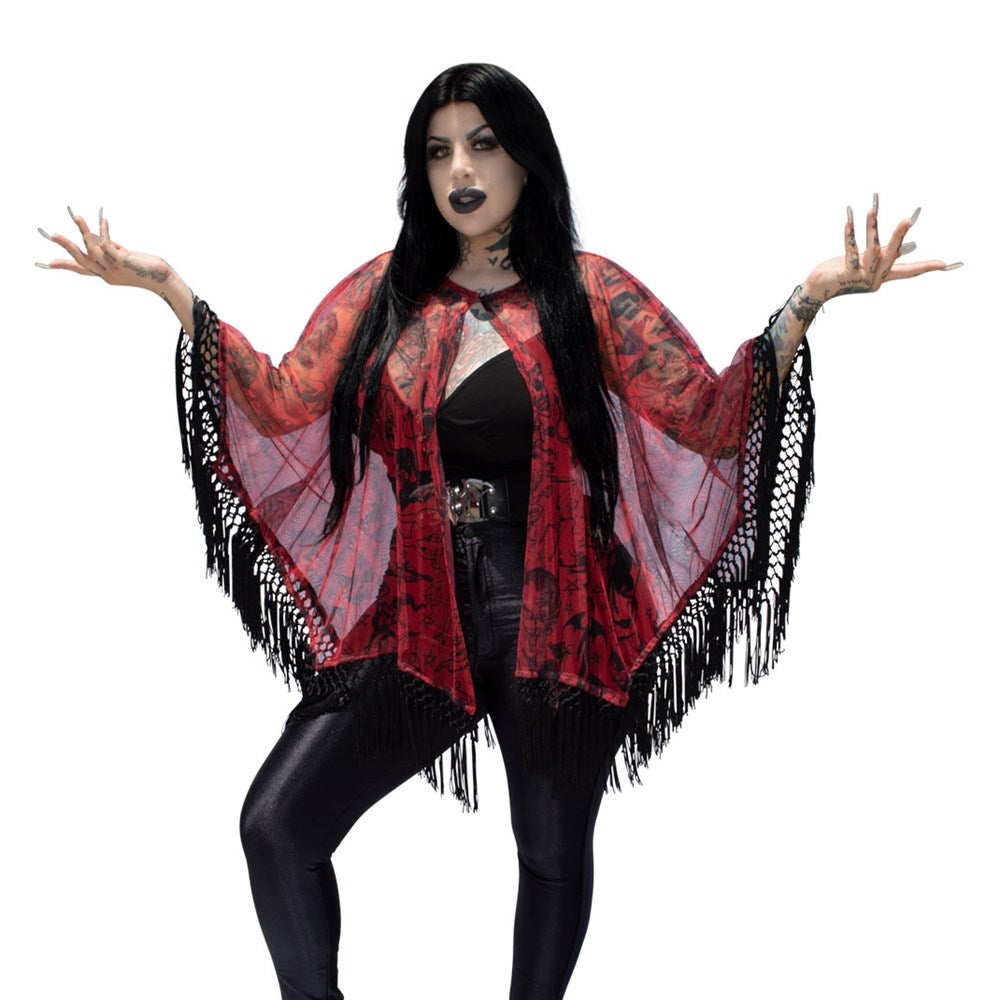 Devil Disguise Mesh Cape - Kreepsville