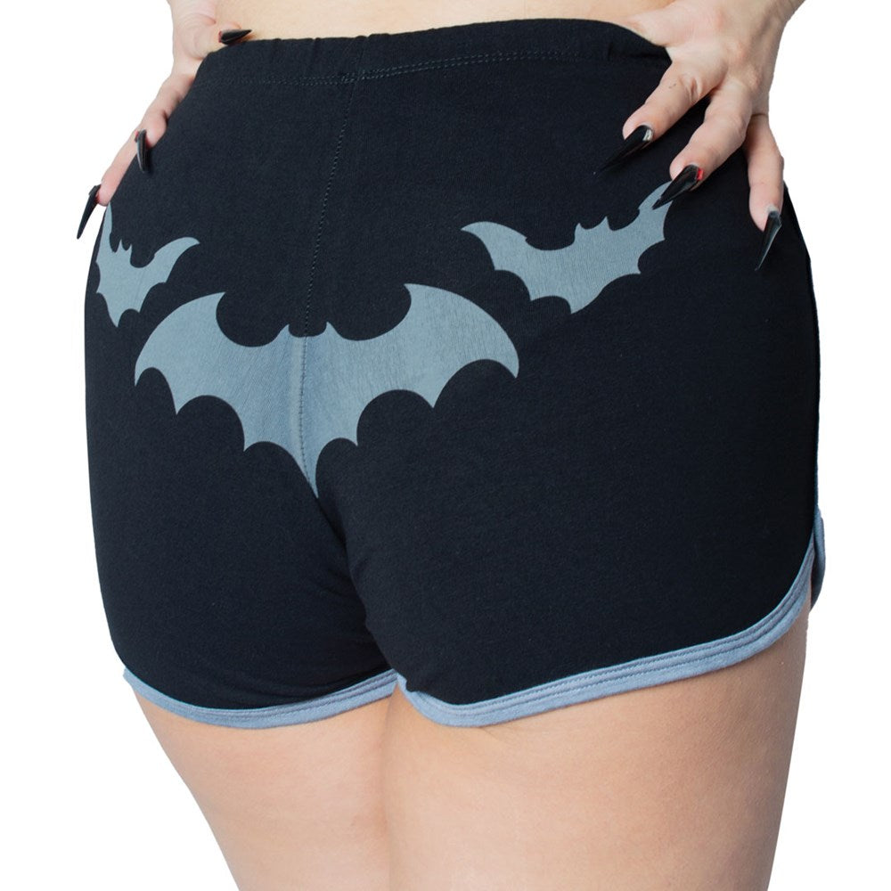 Bat Grey Womens Booty Shorts