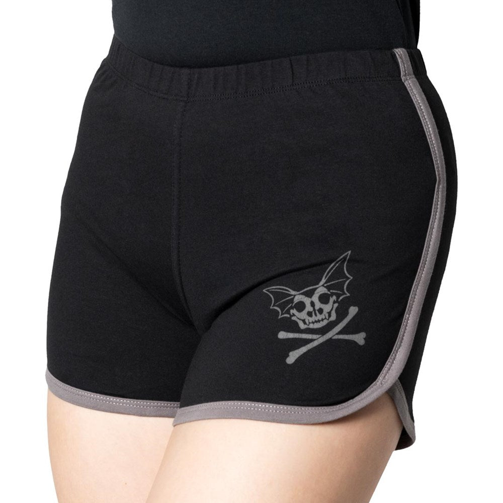 Skelli Bat Womens Booty Shorts - Kreepsville