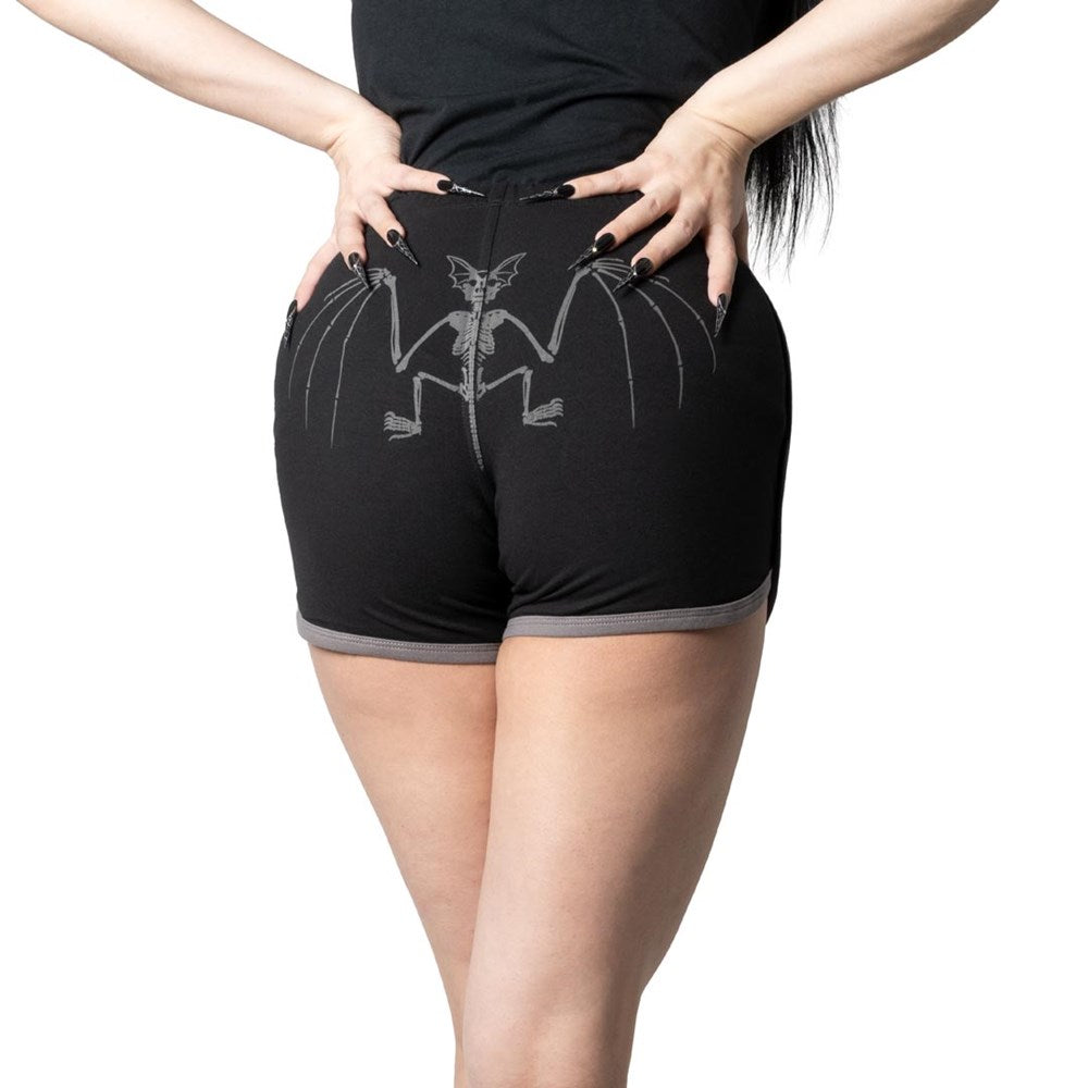 Skelli Bat Womens Booty Shorts
