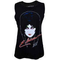 Thumbnail for Elvira Womens 80'S Sleeveless Tee Black - Kreepsville