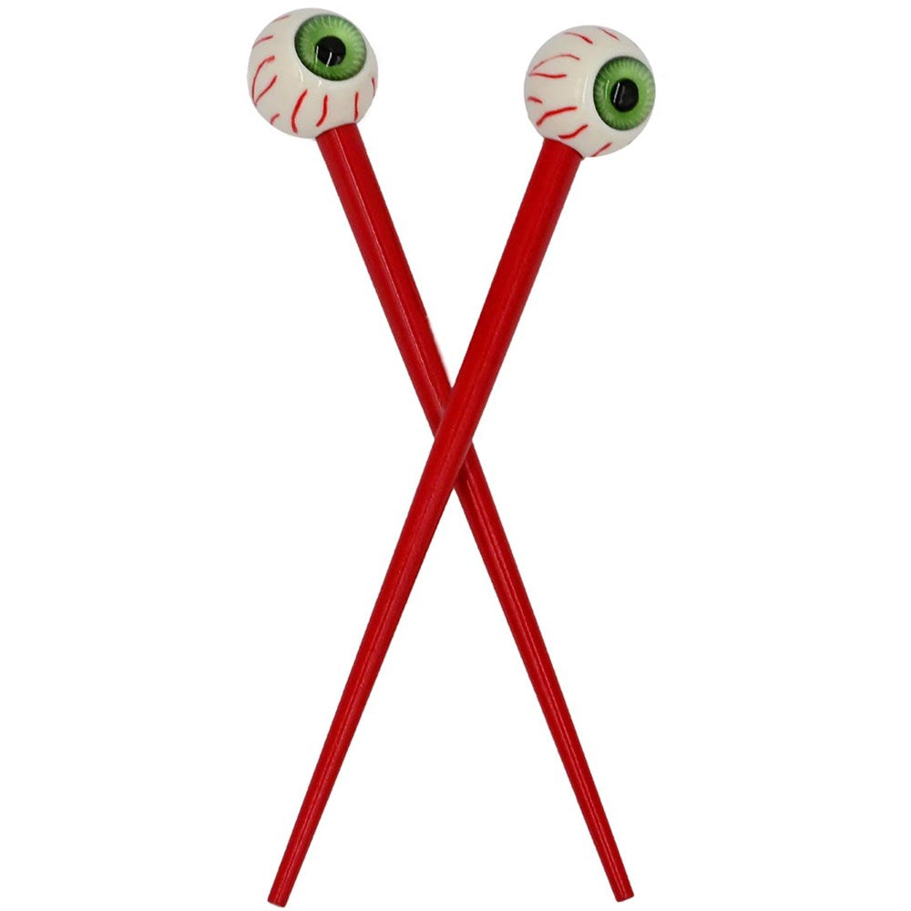 Eyeball Green Hair Sticks - Kreepsville