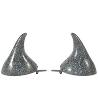 Thumbnail for Horror Hair Horns - Silver Glitter - Kreepsville