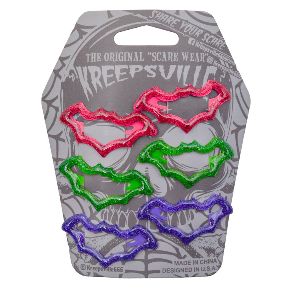 Bat Snap Hair Clips Multi Color - Kreepsville