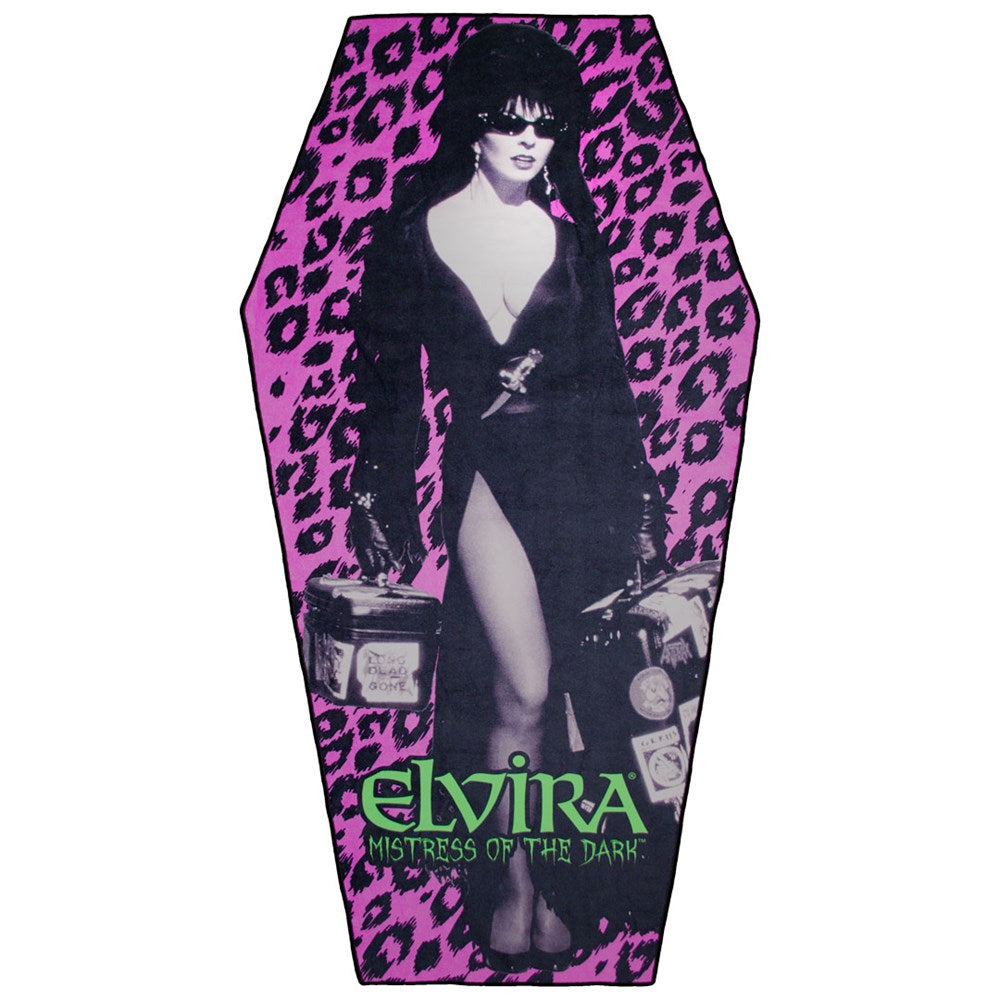 Elvira Leo Coffin Beach Towel - Kreepsville