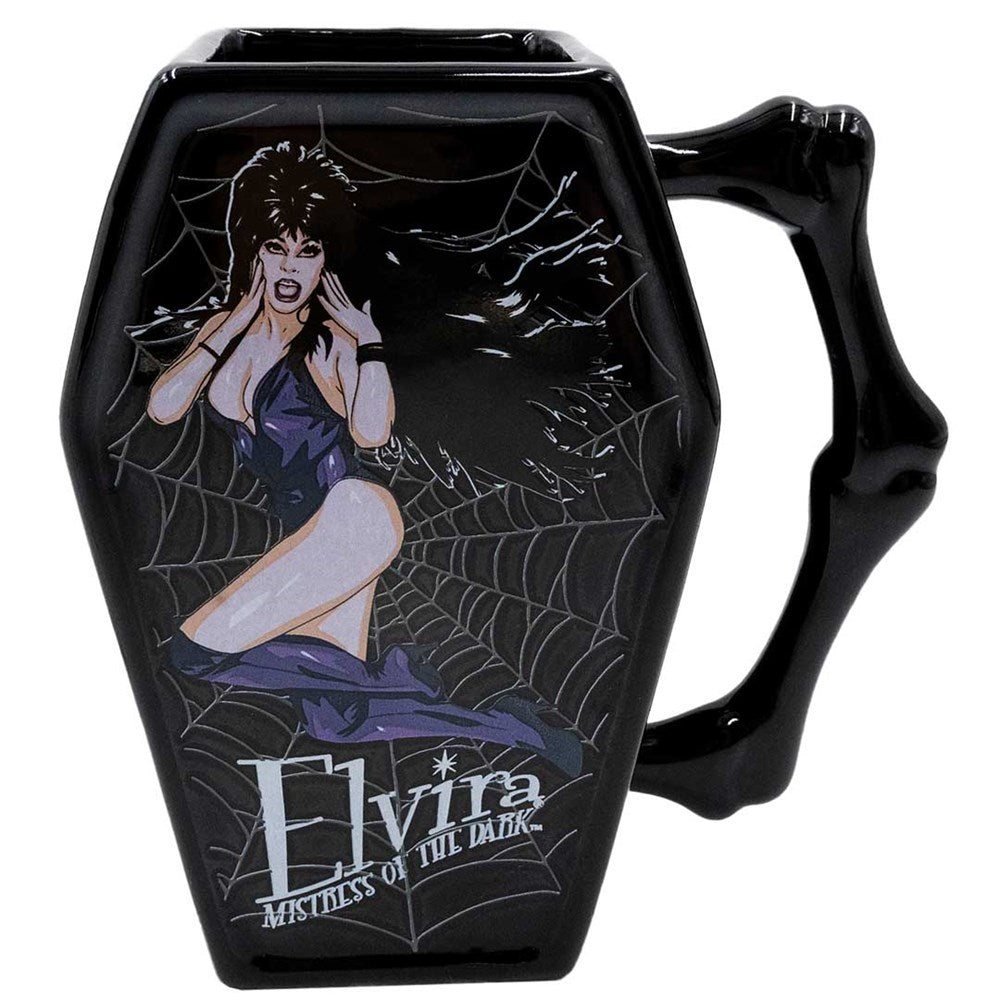 Elvira In Web Coffin Mug - Kreepsville