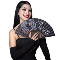 Thumbnail for Elvira Bewitched Fabric Fan - Kreepsville
