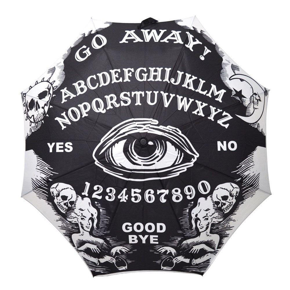 Skull Handle Go Away Ouija Umbrella - Kreepsville