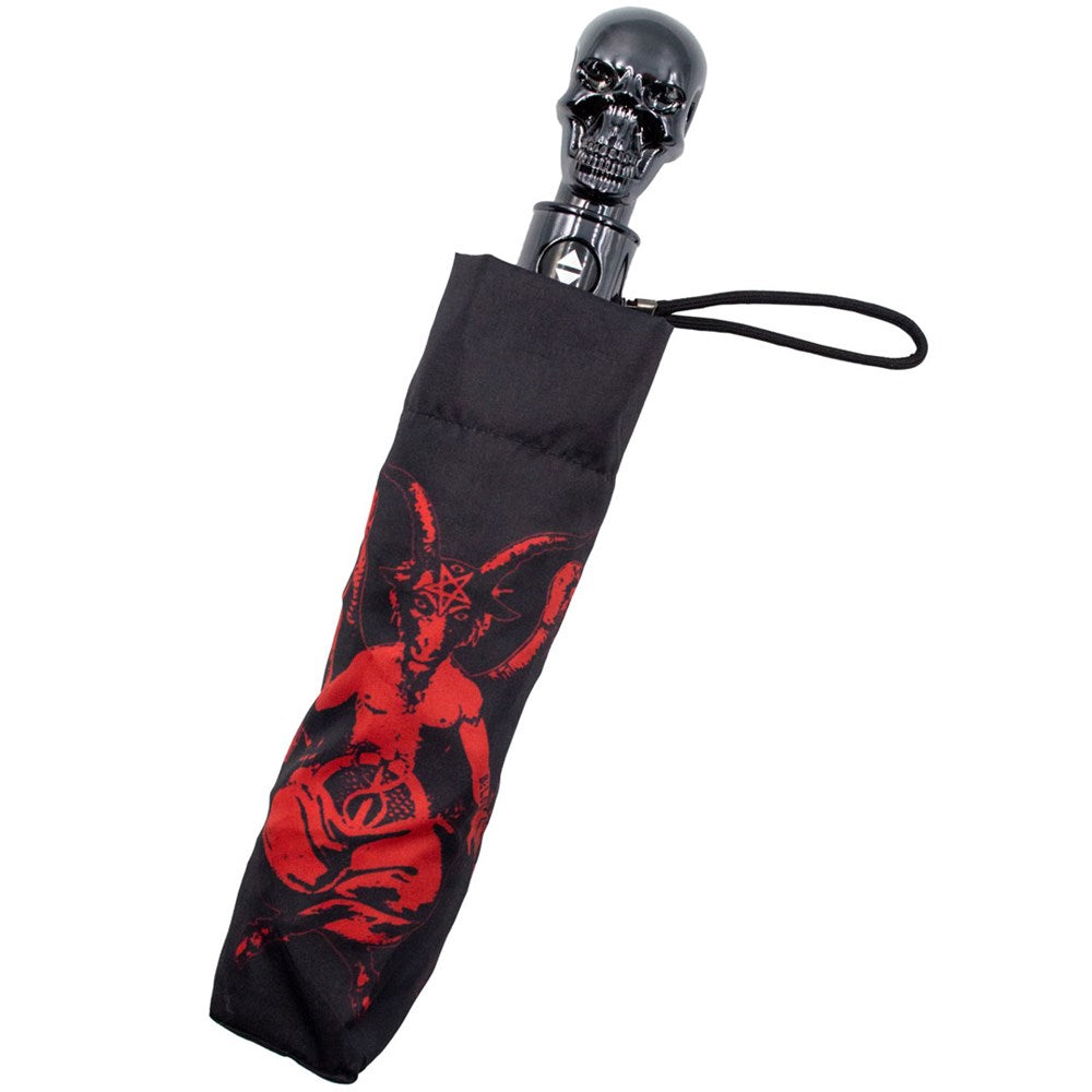 Skull Handle Satanic Star Umbrella - Kreepsville