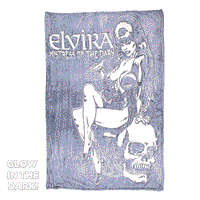 Thumbnail for Elvira Comic Skull Glow In The Dark Throw Blanket - Kreepsville