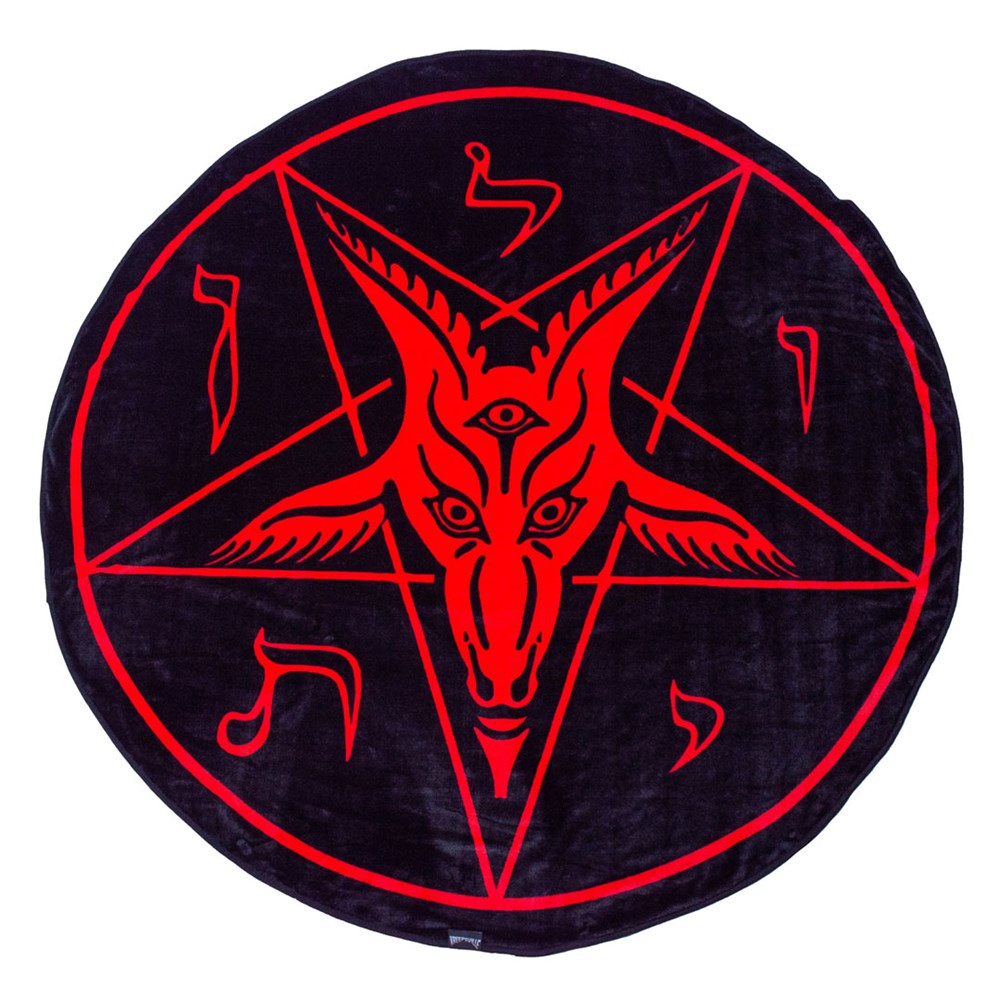 Satanic Circle Baphomet Throw Blanket - Kreepsville