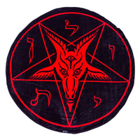 Thumbnail for Satanic Circle Baphomet Throw Blanket - Kreepsville