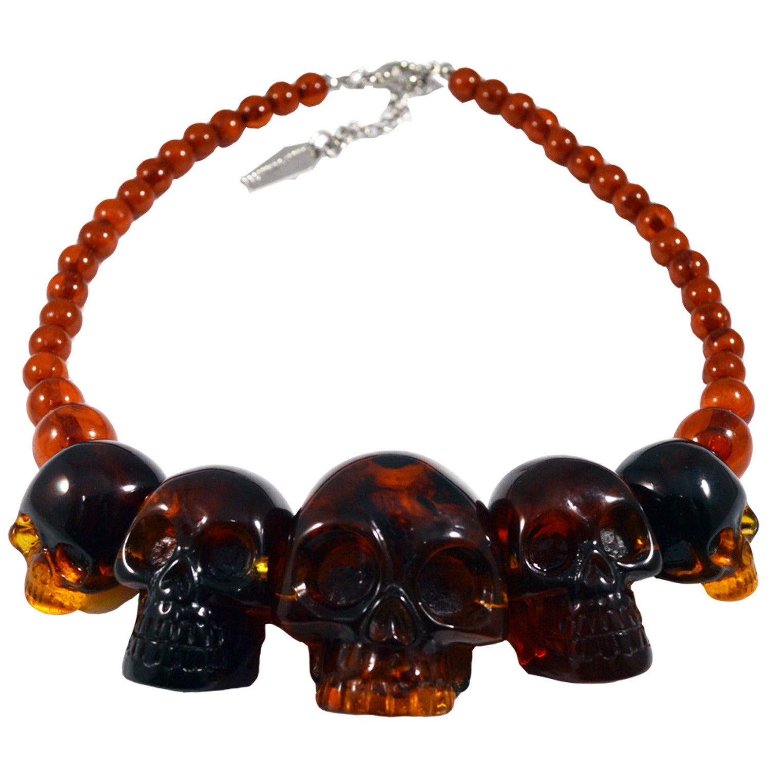 Skull Collection Necklace Amber - Kreepsville