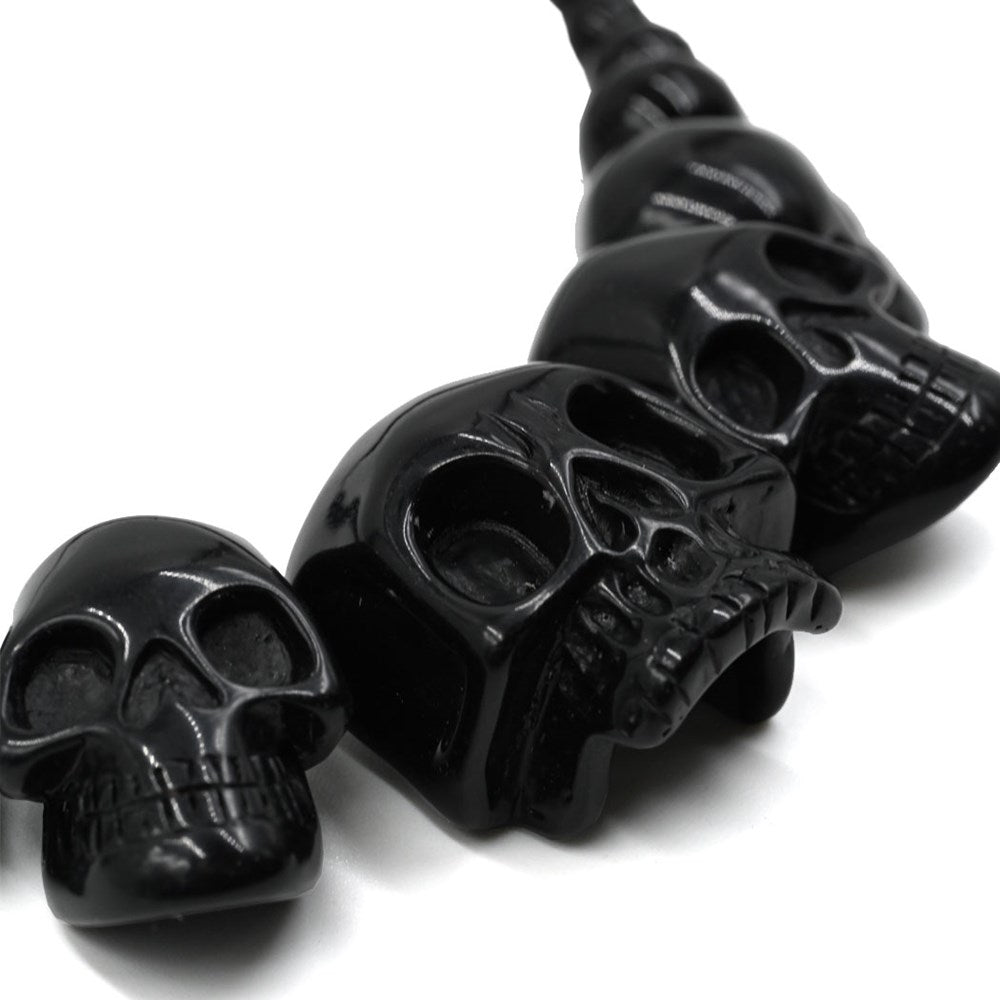 Skull Collection Necklace Black - Kreepsville