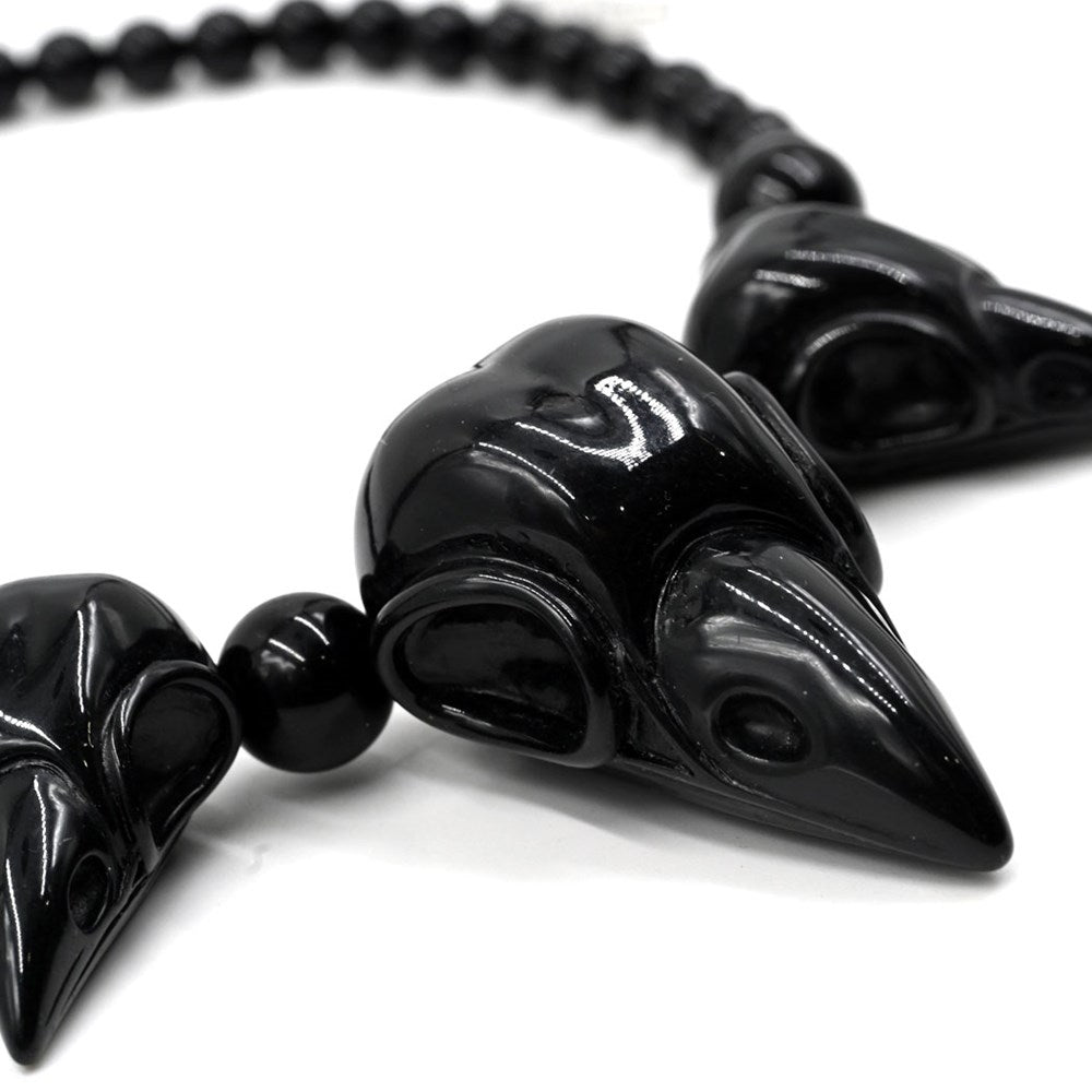 Crow Skull Collection Necklace Black - Kreepsville