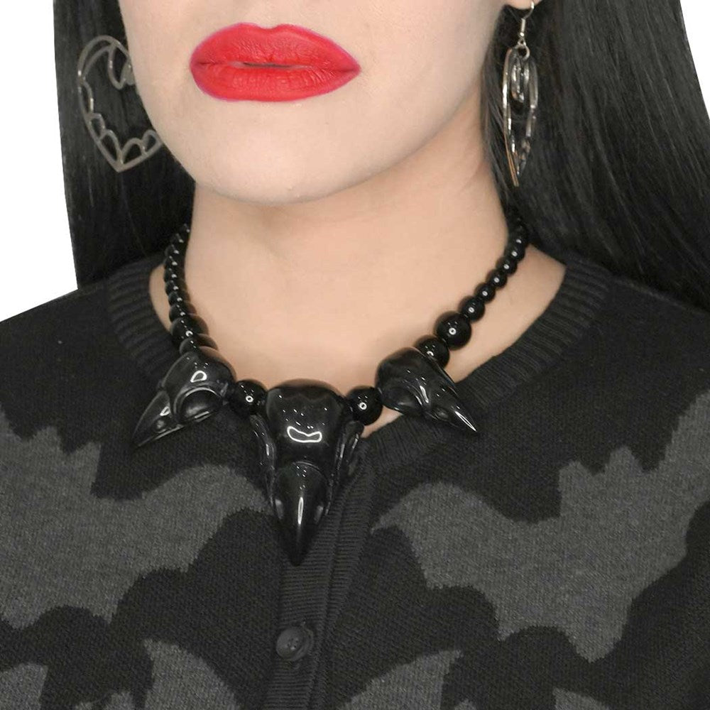 Crow Skull Collection Necklace Black - Kreepsville