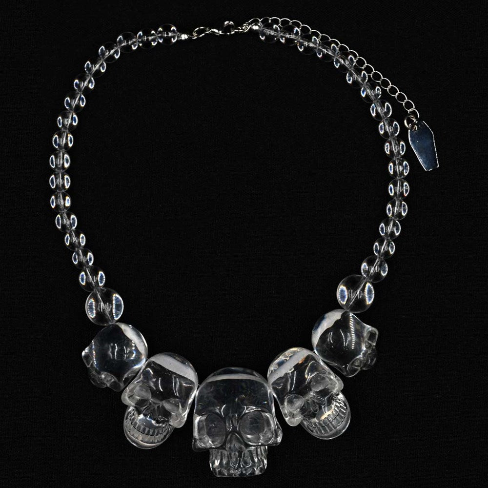 Skull Collection Necklace Crystal Clear - Kreepsville
