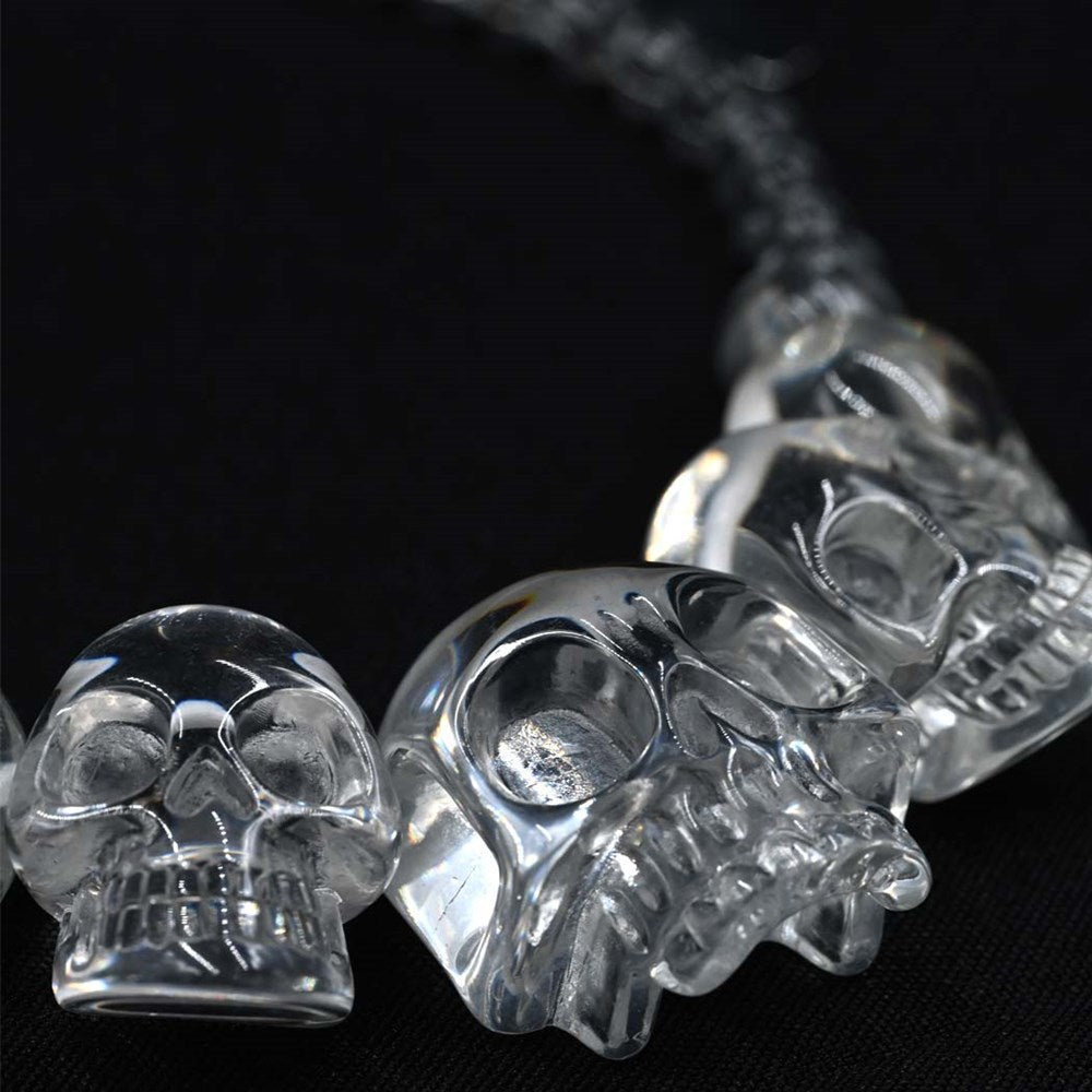 Skull Collection Necklace Crystal Clear - Kreepsville