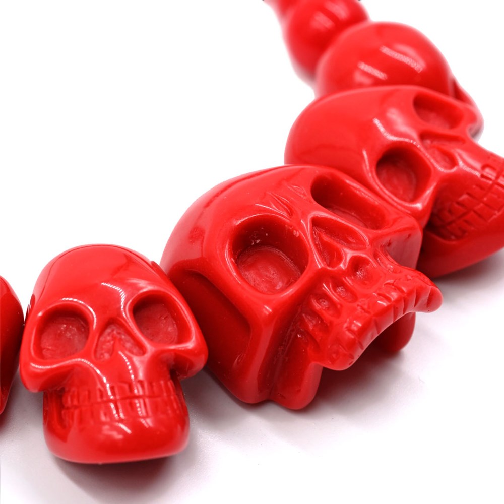 Skull Collection Necklace Red - Kreepsville