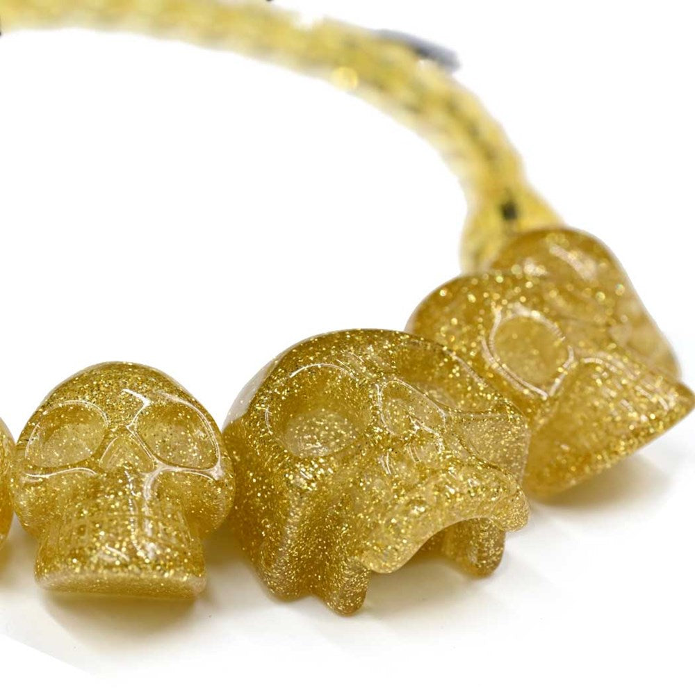 Kreepsville 666 Clear Skull Crystal Necklace - Black Cord, Skull Collection