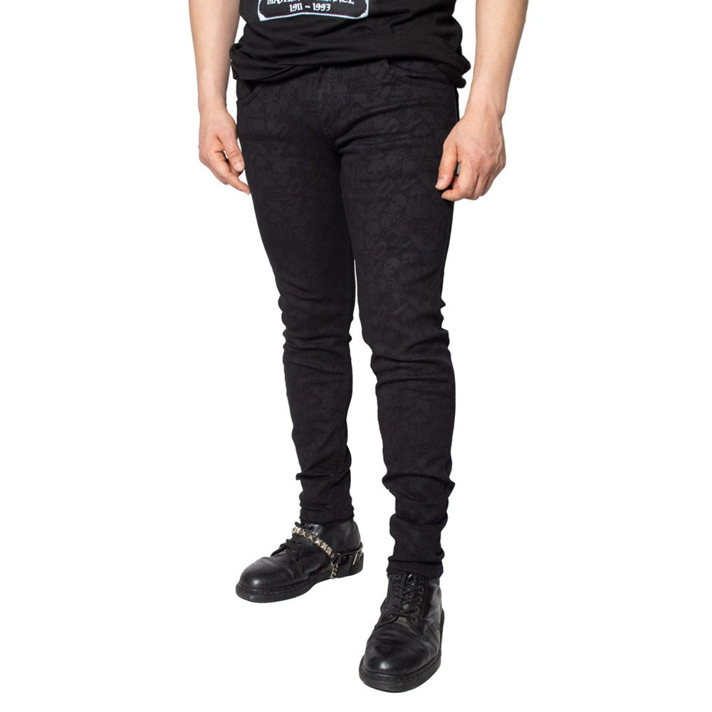 Death Repeat Black Skinny Jeans - Kreepsville
