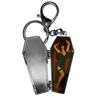 Thumbnail for Elvira Open Coffin Red Keychain - Kreepsville